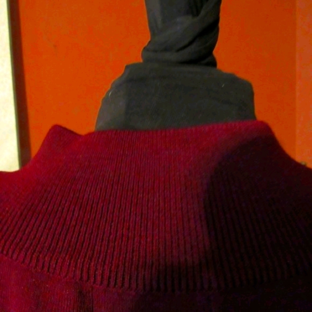 🌹 Lovely Deep Rich Bordeaux Burgundy Cropped One Button Cardigan - S - Picture 8 of 16